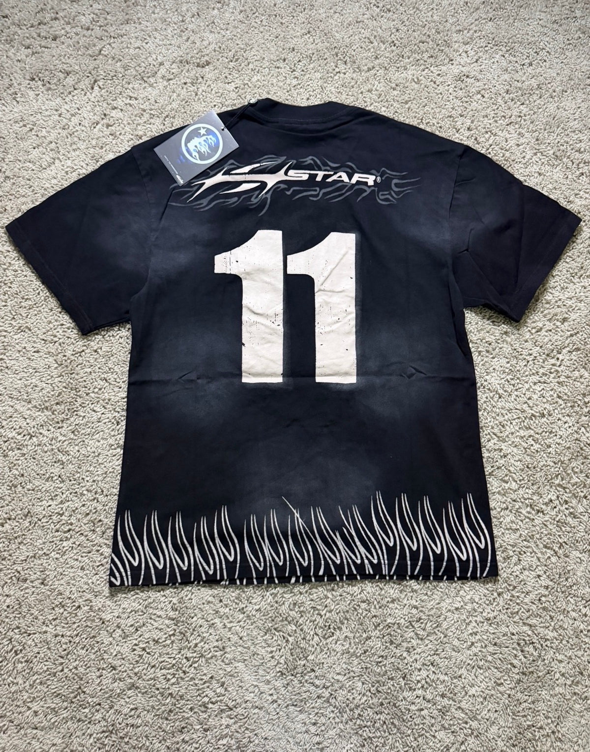 Hellstar Jersey Style Flame 11 black Tee