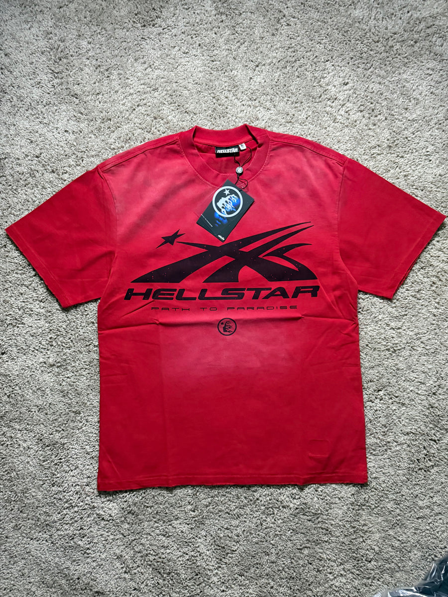 Hellstar black flames Red tee
