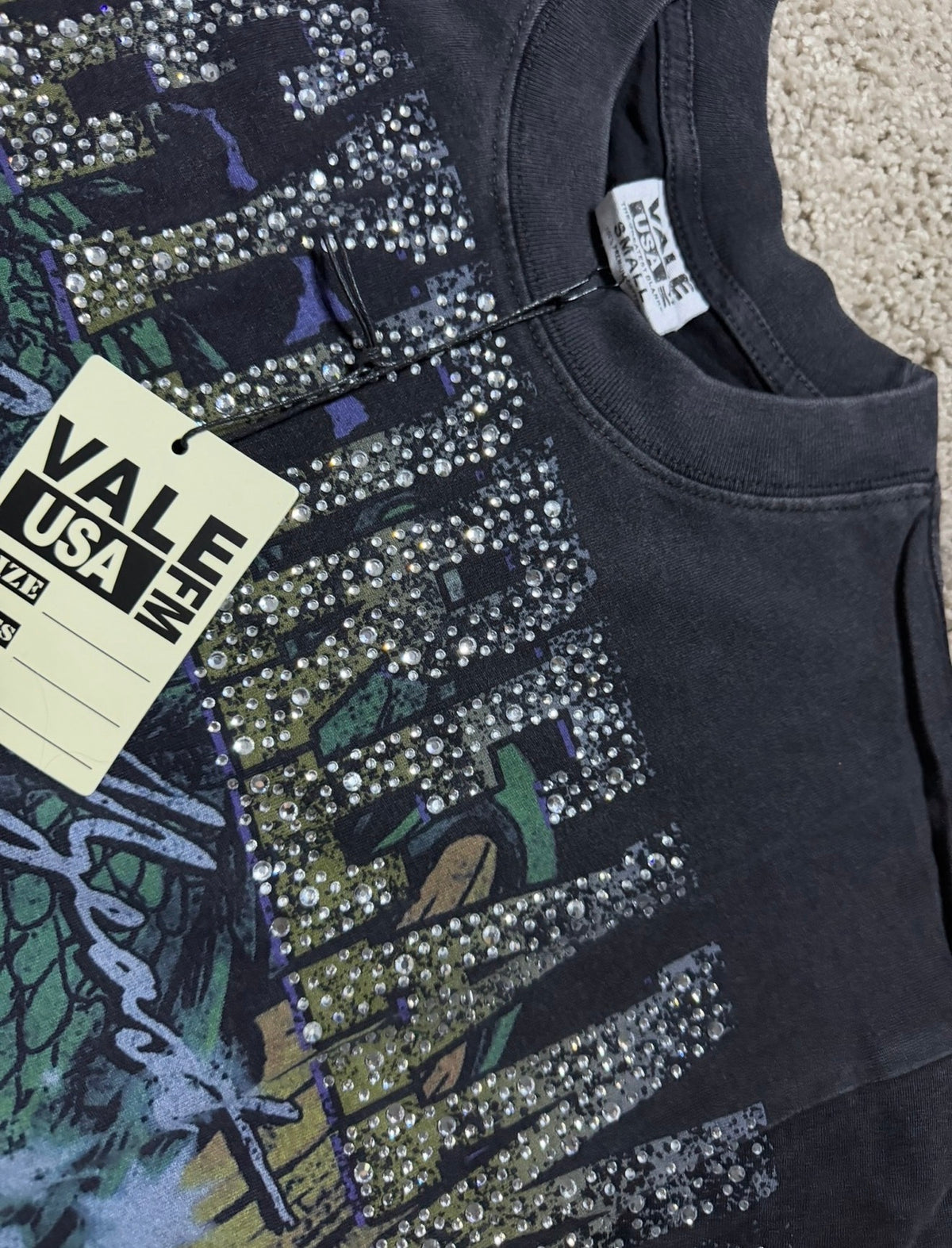 Valley Dreams Black Tee with gems