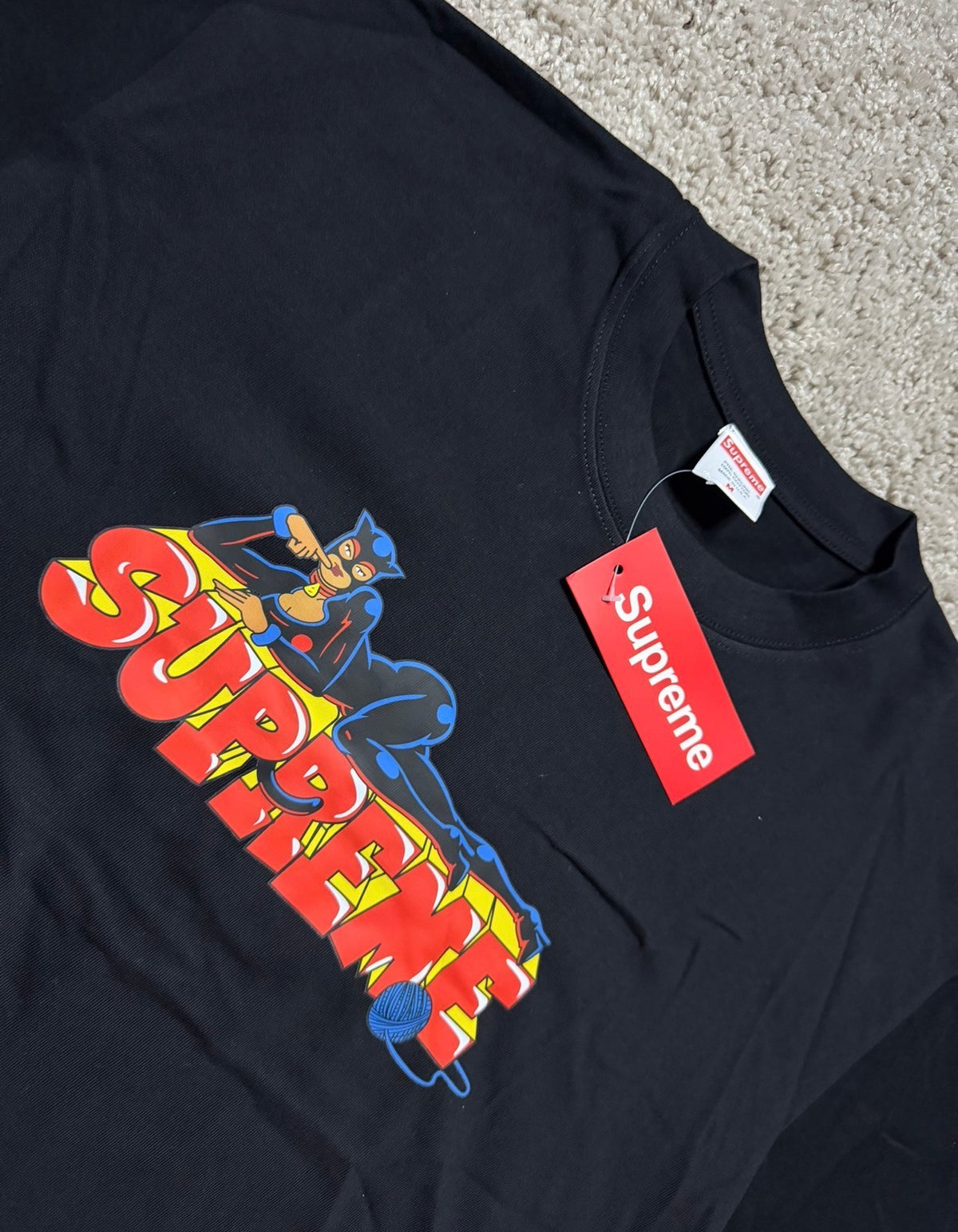 Supreme X Cat women black tee